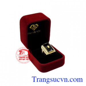 Nhẫn nam vàng tây cá tính đẹp.