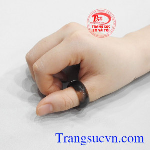 Nhẫn ngọc mã não lộc phát