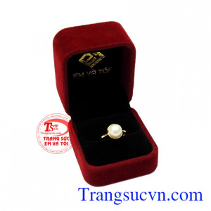 Nhẫn ngọc trai chất lượng đẹp.