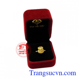 Nhẫn nữ đá mắt hổ tài lộc 10k.