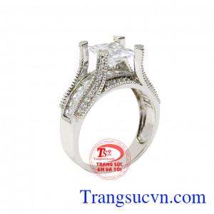 Nhẫn nữ đẳng cấp vàng trắng