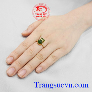 Nhẫn nữ nephrite tiền tài 10k