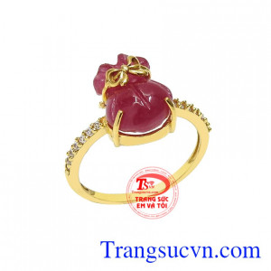 Nhẫn nữ Ruby lộc phát 10k.