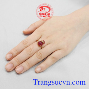 Nhẫn nữ Ruby lộc phát