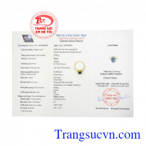 Nhẫn nữ Topaz thanh lịch