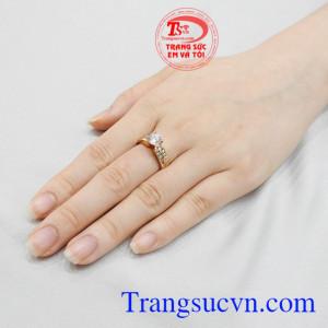 Nhẫn nữ vàng màu diễm lệ