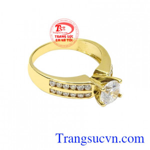Nhẫn nữ vàng màu diễm lệ đẹp.