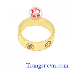 Nhẫn nữ vàng màu thời thượng 14k.