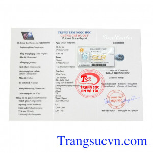 Kiểu dáng đẹp mắt, tinh tế mà cũng rất sang trọng. Topaz xanh đẹp
