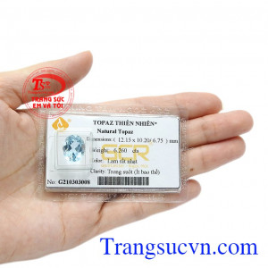 Đá này cũng mang đến tài lộc, may mắn cho chủ nhân. Topaz xanh đẹp