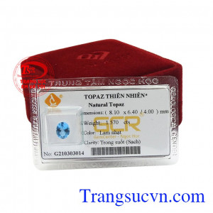 Viên topaz thiên nhiên an nhiên mang đến sự thư thái, tinh thần lạc quan, yêu đời.