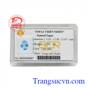 Viên topaz thiên nhiên mệnh mộc