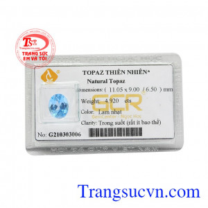 Viên topaz thiên nhiên mệnh thủy