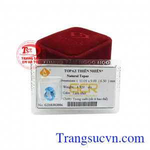 Loại đá này là biểu tượng cho sự thông minh, sắc đẹp, lòng chung thủy. Viên topaz thiên nhiên mệnh thủy