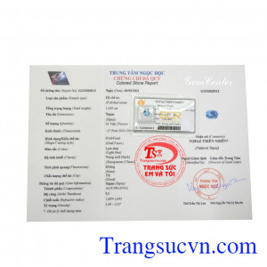 Viên topaz thiên nhiên tinh tế nhận giao hàng trên toàn quốc. 