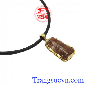 Bộ mặt thạch anh tóc bọc vàng sành điệu, bảo hành uy tín.