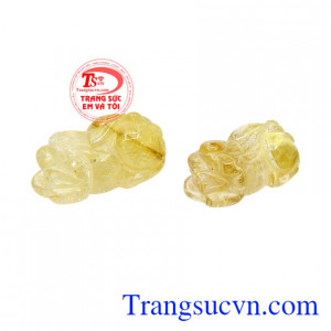 Cặp tỳ hưu lộc phát thạch anh tóc thanh toán an toàn, giao hàng tận nơi.