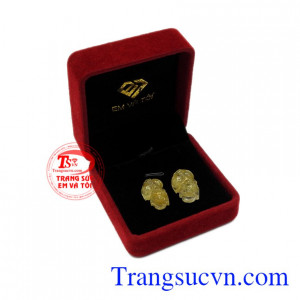 Cặp tỳ hưu may mắn thạch anh tóc