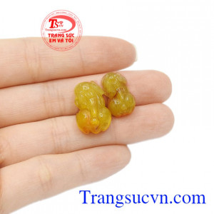 Cặp tỳ hưu tài lộc thạch anh tóc đẹp.