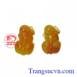 Cặp tỳ hưu thạch anh tóc đại lộc chế tác đẹp mắt, chất lượng cao cấp, chạm khắc tinh xảo.