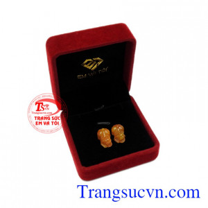 Cặp tỳ hưu thạch anh tóc đại lộc.