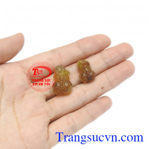 Sản phẩm bền đẹp, được giao hàng trên toàn quốc. Cặp tỳ hưu thạch anh tóc mệnh kim