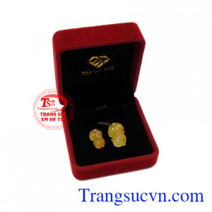 Cặp tỳ hưu thạch anh tóc phú quý