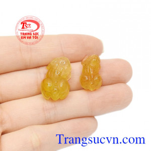 Cặp tỳ hưu thạch anh tóc phú quý đẹp.