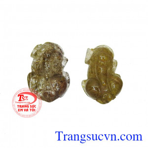 Cặp tỳ hưu thạch anh tóc tài lộc