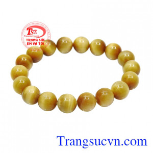 Chuỗi mắt hổ 10 ly tài lộc được chế tác vô cùng bắt mắt tạo nét hợp thời trang cho người đeo.