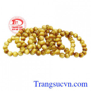 Chuỗi mắt hổ 12 ly cát tường dành cho người mệnh Thổ và Kim.