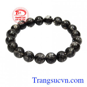 Chuỗi thạch anh tóc 10 ly lộc phát chất lượng cao cấp.