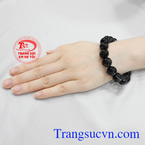 Chuỗi thạch anh tóc 12 ly tài lộc chất lượng.