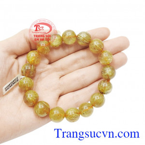 Chuỗi thạch anh tóc bình an 12 ly phù hợp làm quà tặng cho người thân và bạn bè. 