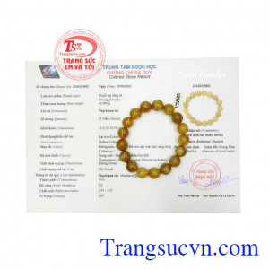 Chuỗi thạch anh tóc bình an 12 ly