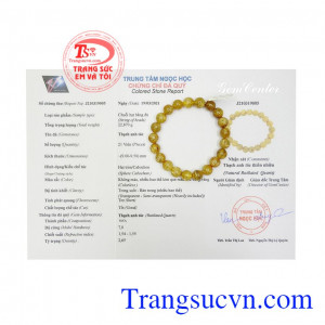 Chuỗi thạch anh tóc mệnh kim 9 ly