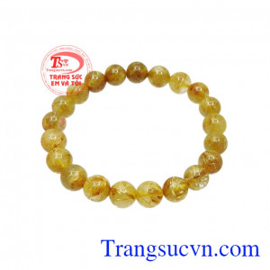 Chuỗi thạch anh tóc mệnh kim 9 ly