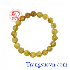 Chuỗi thạch anh tóc mệnh kim 9 ly mang đến tài lộc và thịnh vượng cho chủ nhân.