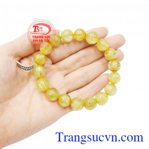 Ngoài ra, thạch anh tóc còn cải thiện trí nhớ, giảm căng thẳng, mệt mỏi cho người dùng. Chuỗi thạch anh tóc thiên nhiên đẹp