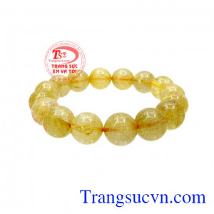 Trong y học, thạch anh vàng cũng hỗ trợ cải thiện sức khỏe về tim mạch, trí não. Chuỗi thạch anh tóc vàng thiên nhiên