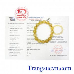 Chuỗi thạch anh tóc vàng thiên nhiên