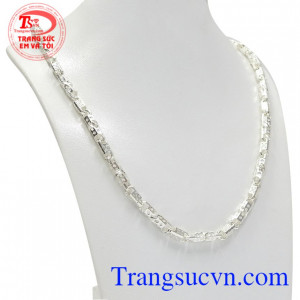 Dây chuyền bạc thịnh vượng phái mạnh được chế tác từ bạc 92.5.