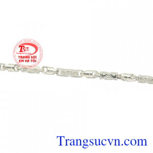 Dây chuyền bạc thời trang nam chế tác từ bạc 92.5 bền đẹp. 
