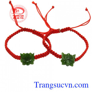 Dây tết nephrite hoa sen