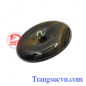 Chế tác đẹp mắt, đá mắt hổ hợp phong thủy được nhiều khách hàng ưa chuộng. Đồng xu mắt hồ thiên nhiên