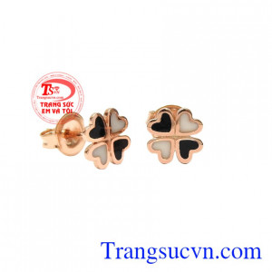 Hoa tai vàng hồng may mắn đẹp.