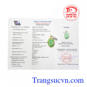 Mặt Đức Mẹ bọc vàng cẩm thạch 14k