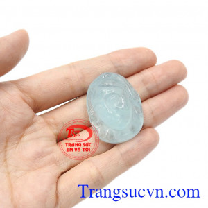 Mặt đức mẹ Maria đá aquamarine