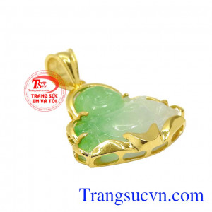 Phật di lặc là vị phật mang đến sự vui vẻ, lạc quan, xua tan đi mọi ưu phiền. Mặt phật di lặc jadeite an bình