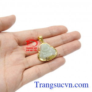 Sản phẩm bảo hành uy tín, giao hàng toàn quốc. Mặt phật di lặc jadeite phát tài